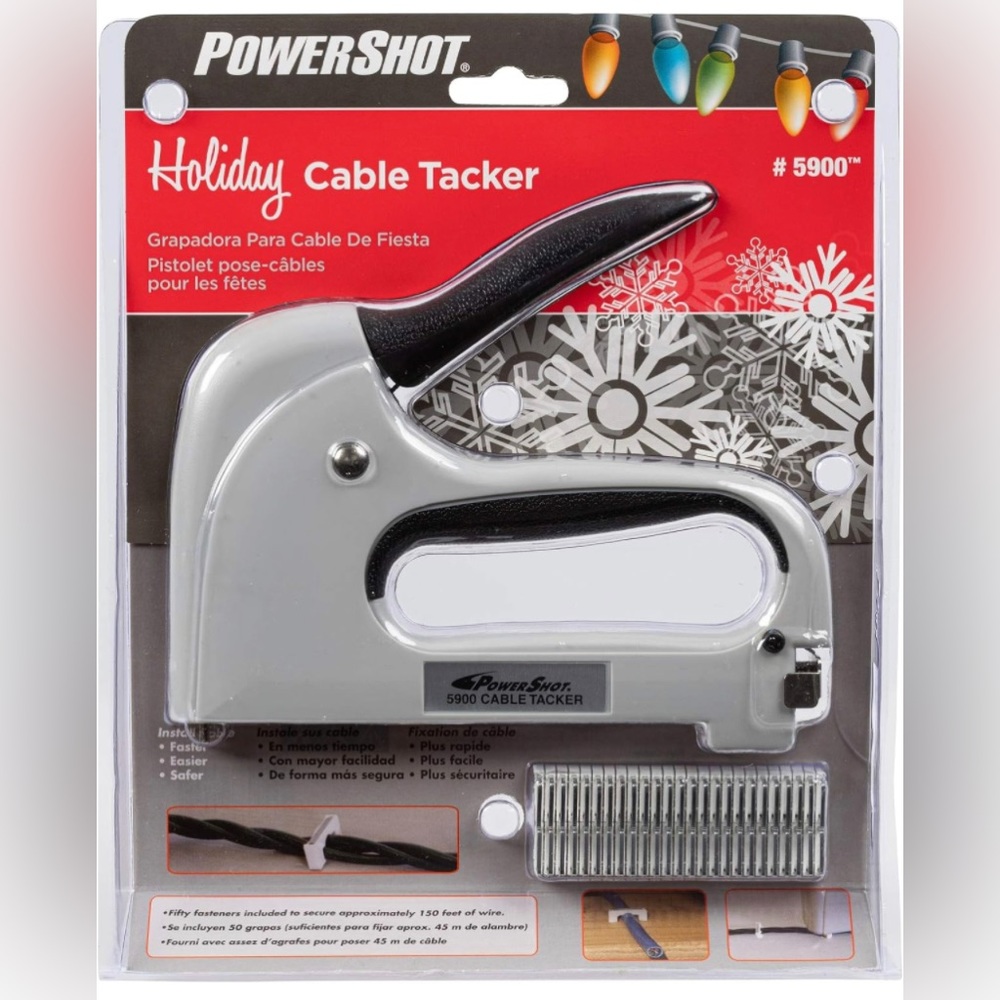 Arrow PowerShot Fastener 5900 Insulated Holiday Wire and Cable Tacker